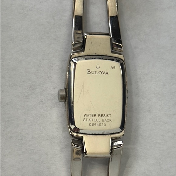 Bulova Silver and Black Women's Watch, needs battery - Picture 7 of 8